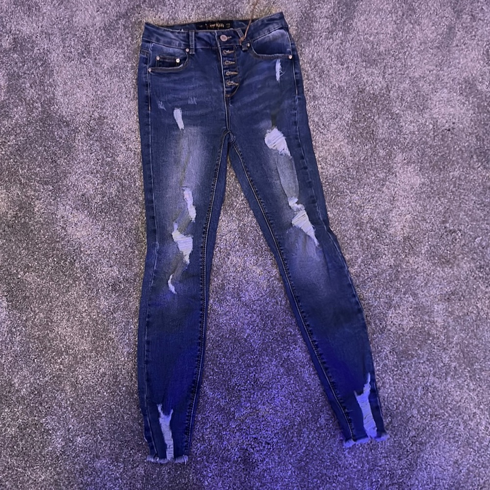 Indigo rein dark blue jeans. Size 3 w:25 L:27